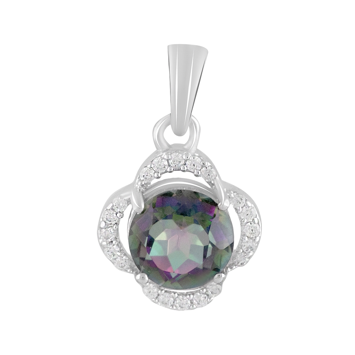Серебряная подвеска SilverBreeze с мистик топазом 2.18ct (2124627)