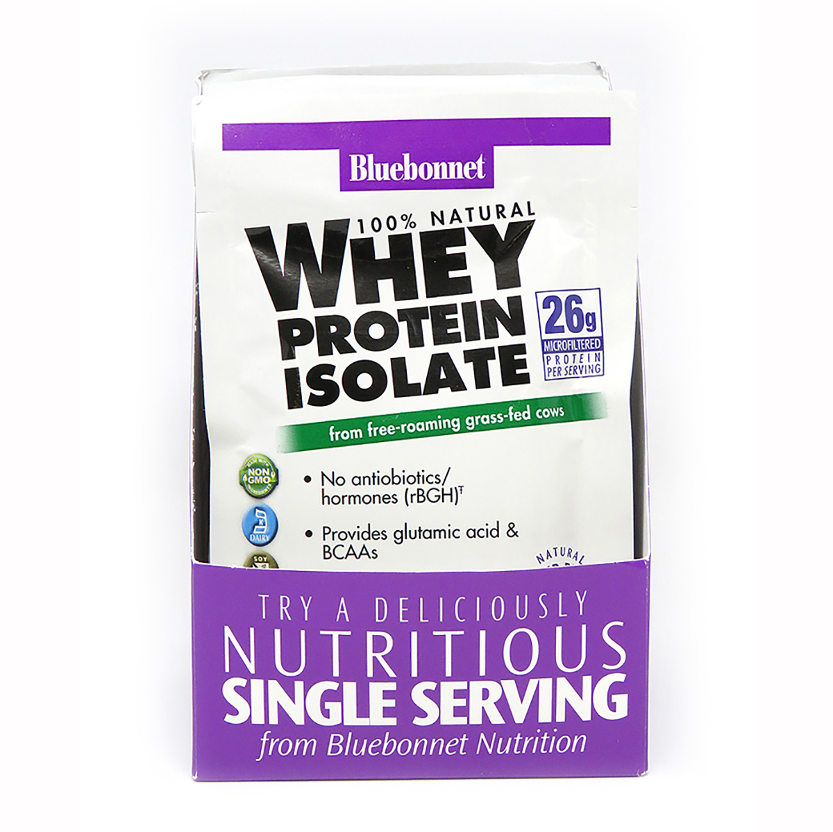 Ізолят сироваткового білка, Мікс Ягід, Whey Protein Isolate, Bluebonnet Nutrition, 8 пакетиків