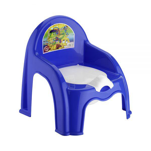 Дитячий горщик зі спинкою Elif Plastik Синій (313-5LFtr)