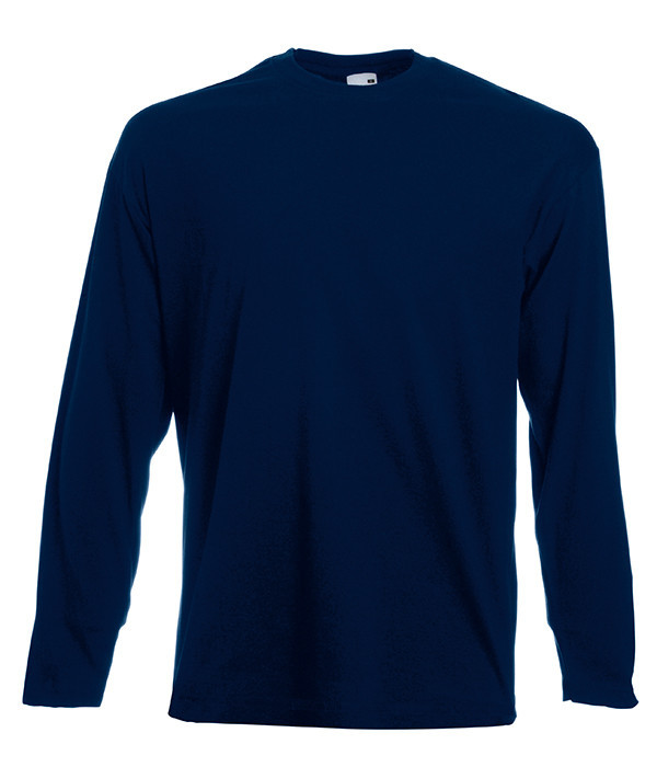 Жіночий лонгслів Fruit of the Loom Valueweight long sleeve S Темно-синій (0610380AZS)