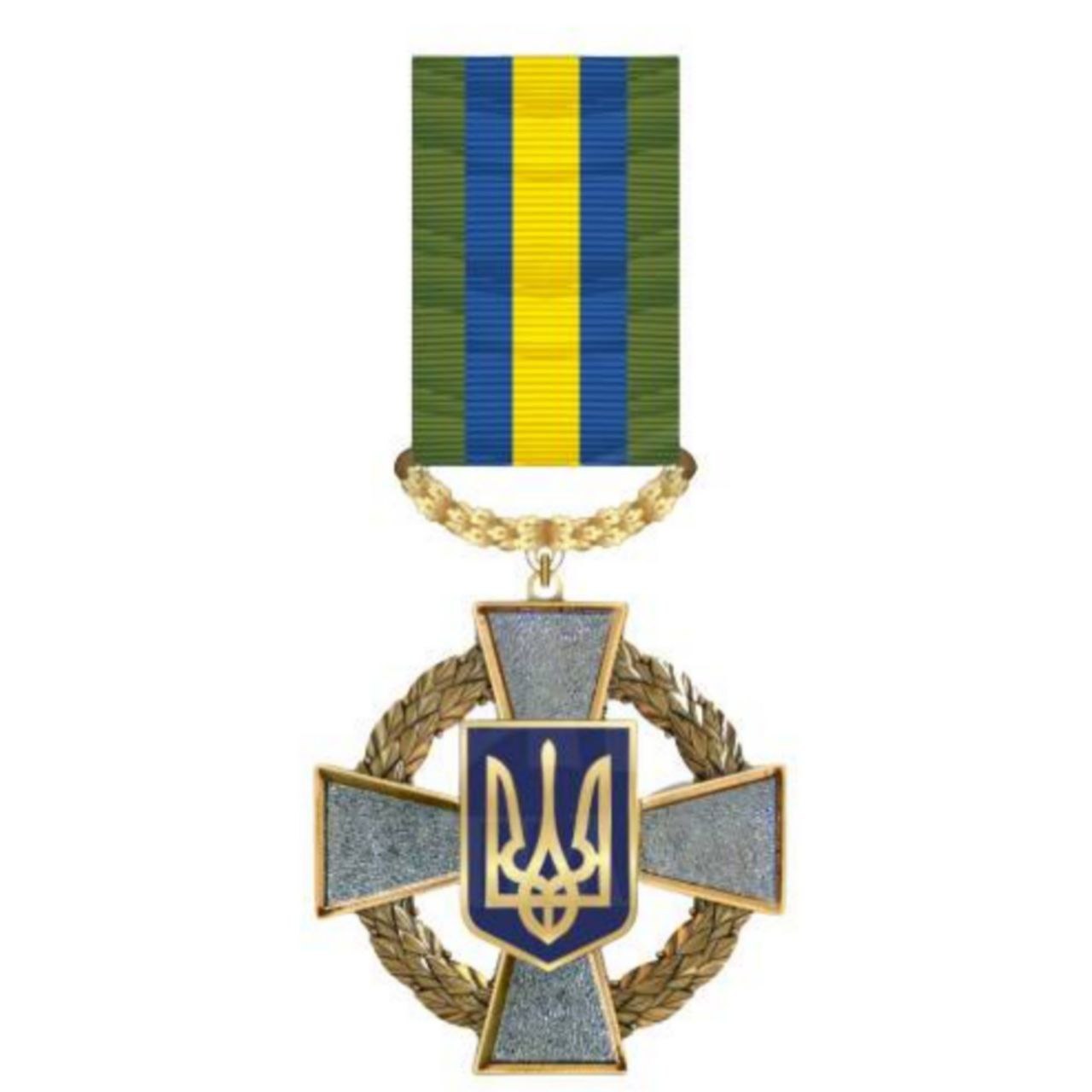 Медаль з посвідченням Collection Хрест за Звитягу та Вірність 50х53 мм Сріблястий (hub_7pt8d8)