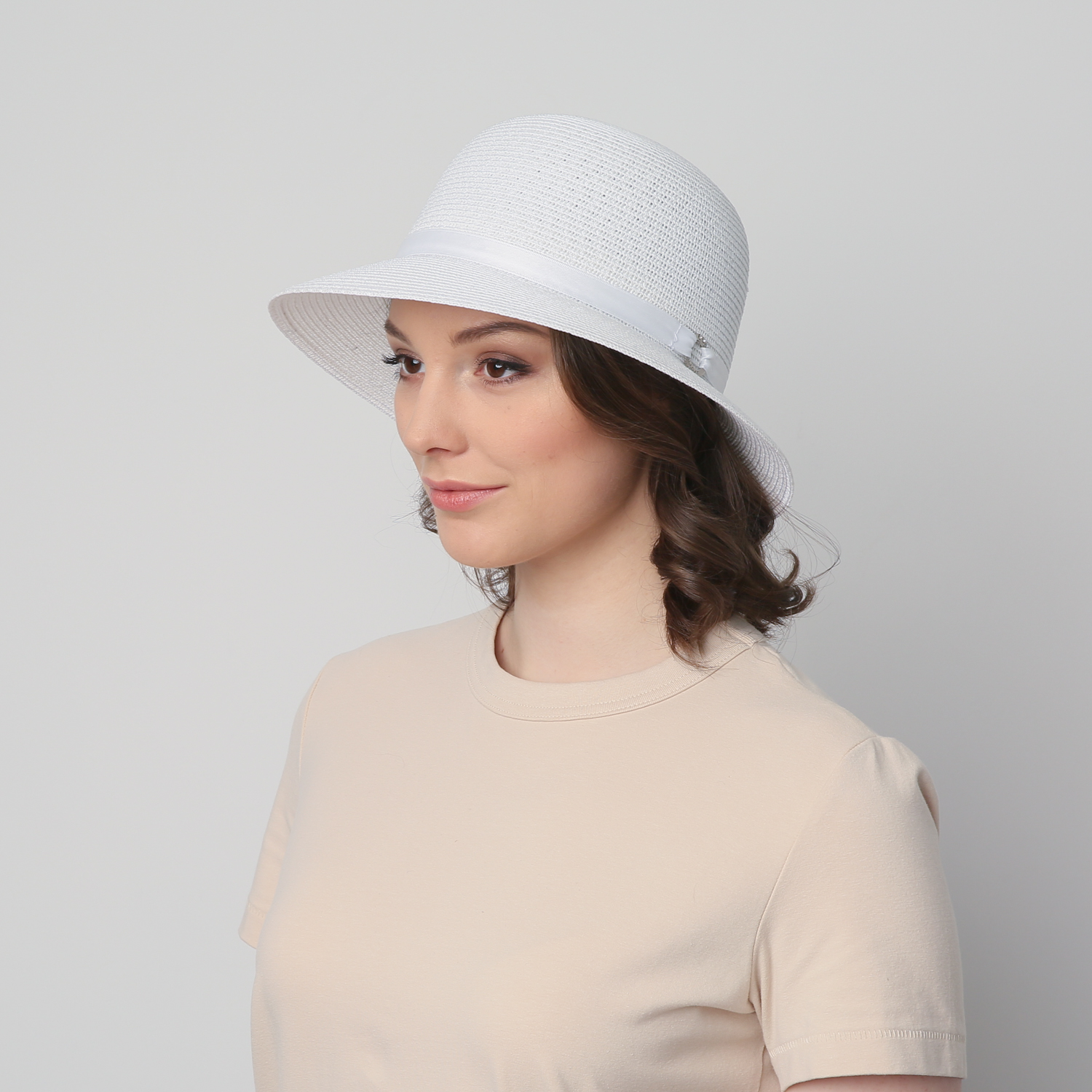 Шляпа женская со средними полями LuckyLOOK 817-969 One size Белый