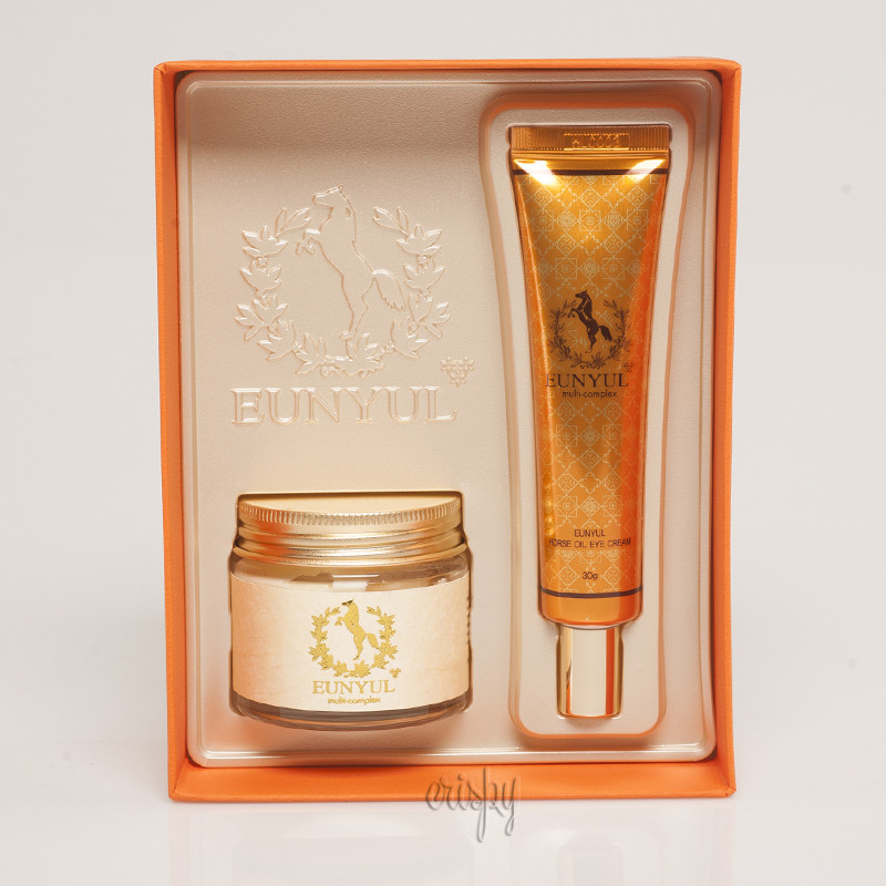 Набір крем для обличчя та крем для повік з кінський жир Eunyul Horse Oil Cream & Eye Cream Set 70 мл+30 мл