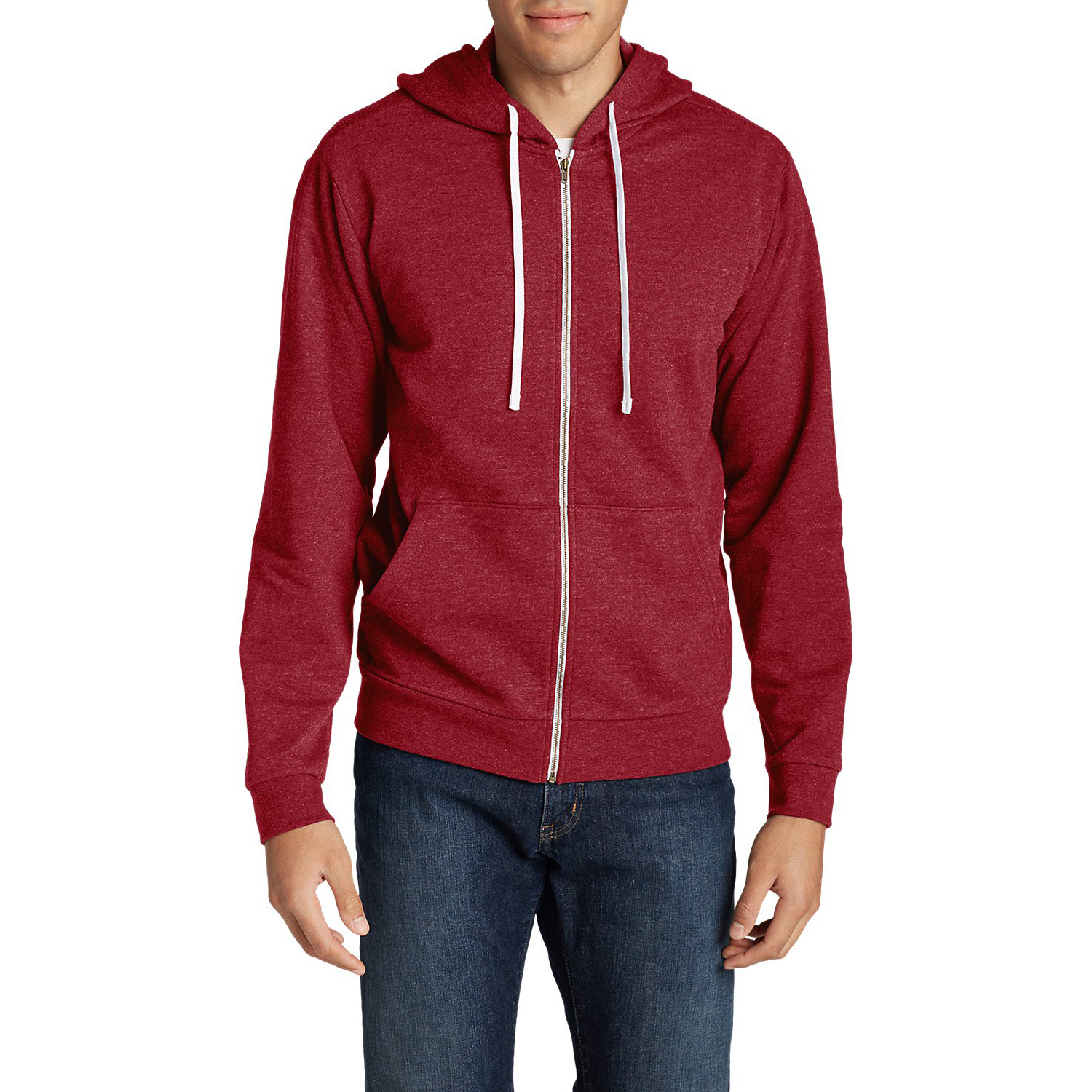 Кофта Eddie Bauer Men's Camp Fleece Hoodie SCARLET HTR XL Темно-червона (0479SCH-XL)