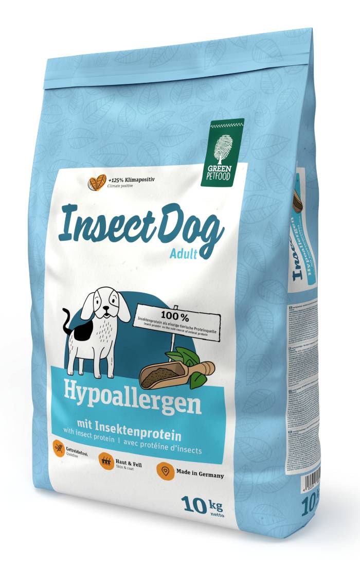 Гипоаллергенный беззерновой корм для собак с протеином насекомых Green Petfood InsectDog Hypoallergen 10 кг