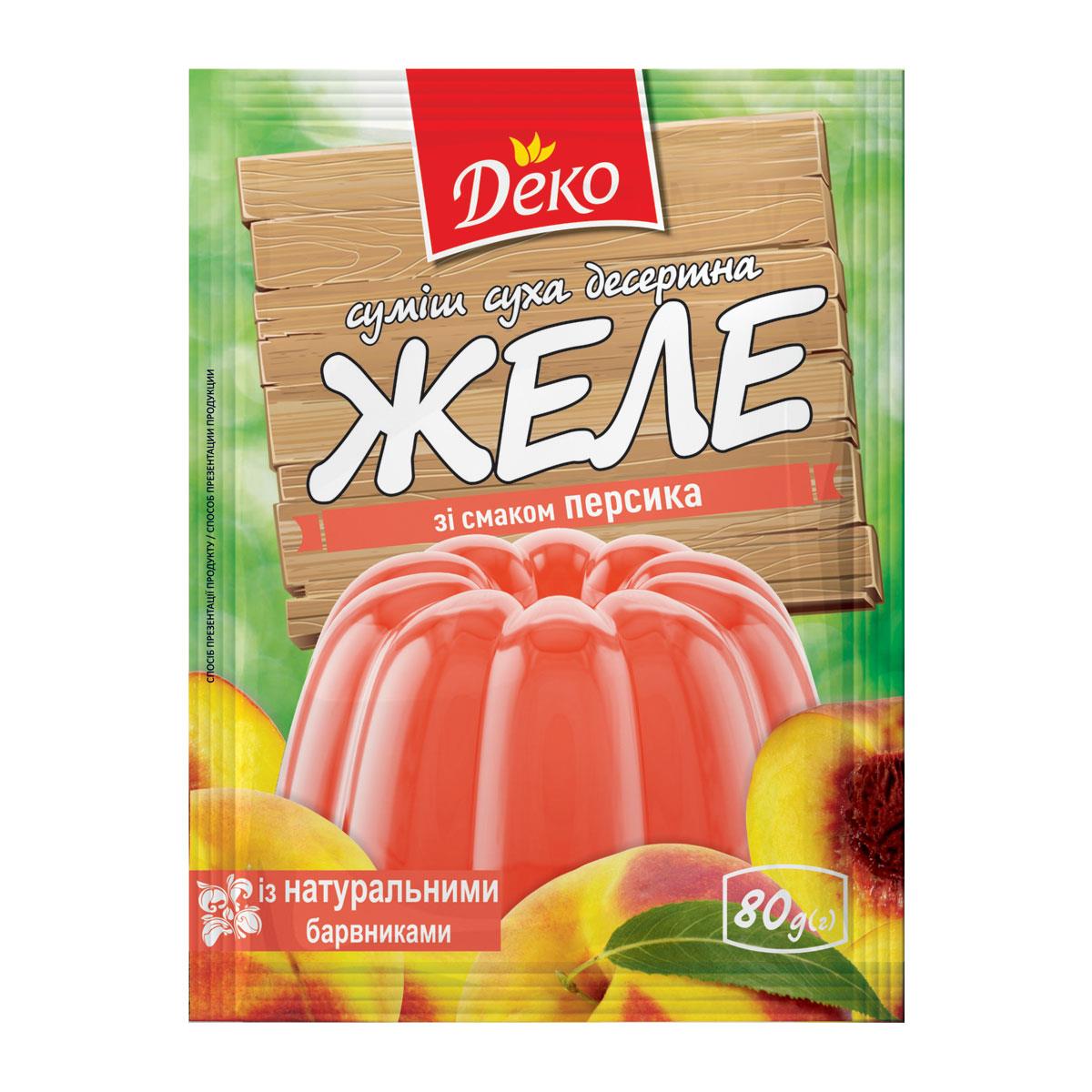 Желе со вкусом персика Деко 80 г