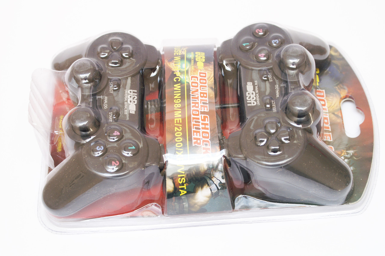 Джойстики для PС 2 шт DualShock DJ-2082 USB Черный (hub_np2_0443)