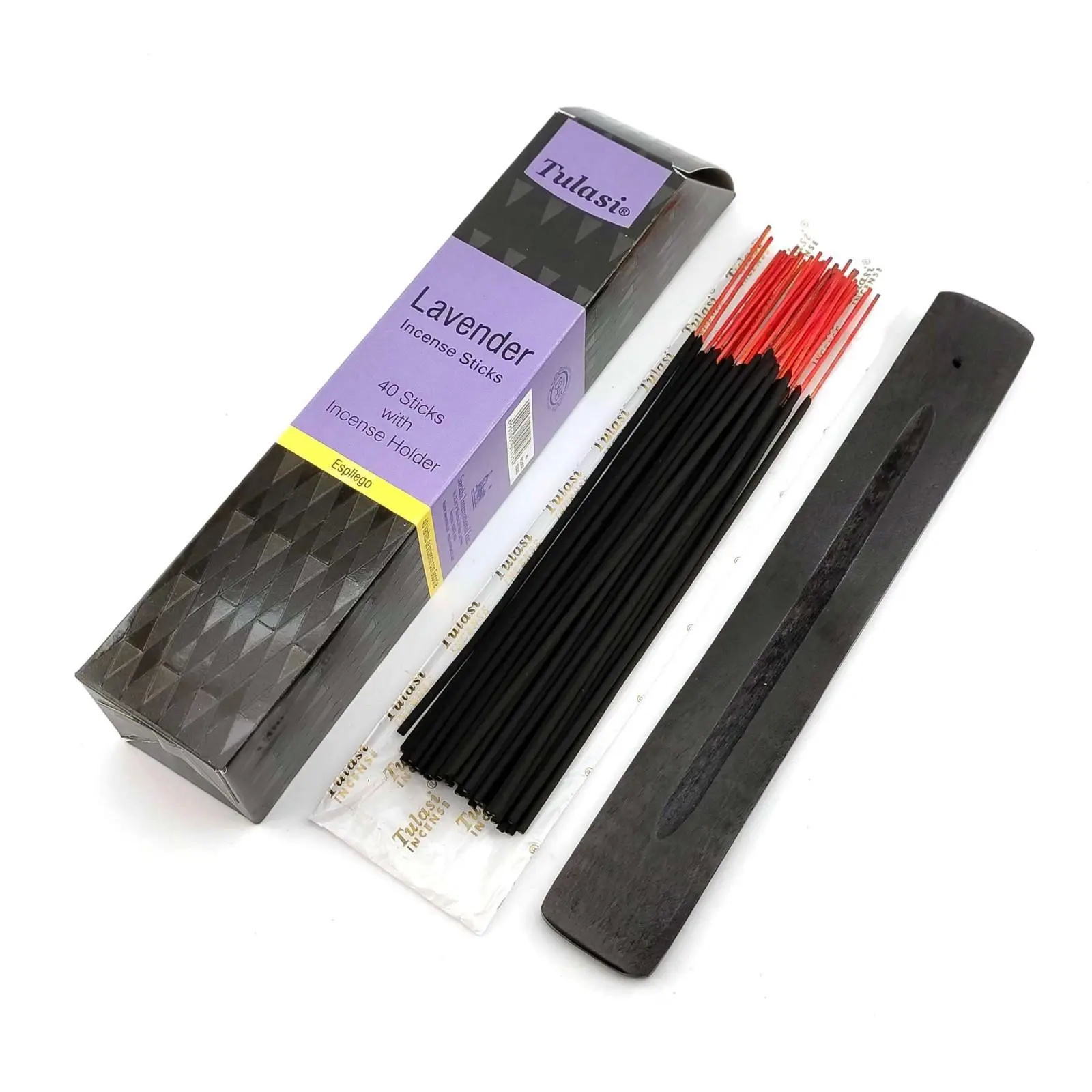 Благовония с деревянной подставкой Tulasi Lavender 40 аромапалочек (DN34546)
