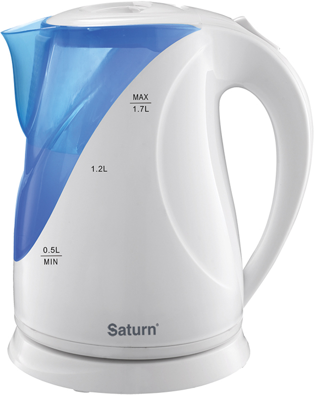 Електрочайник Saturn ST-EK 8014 New Білий із блакитним (F00093123)