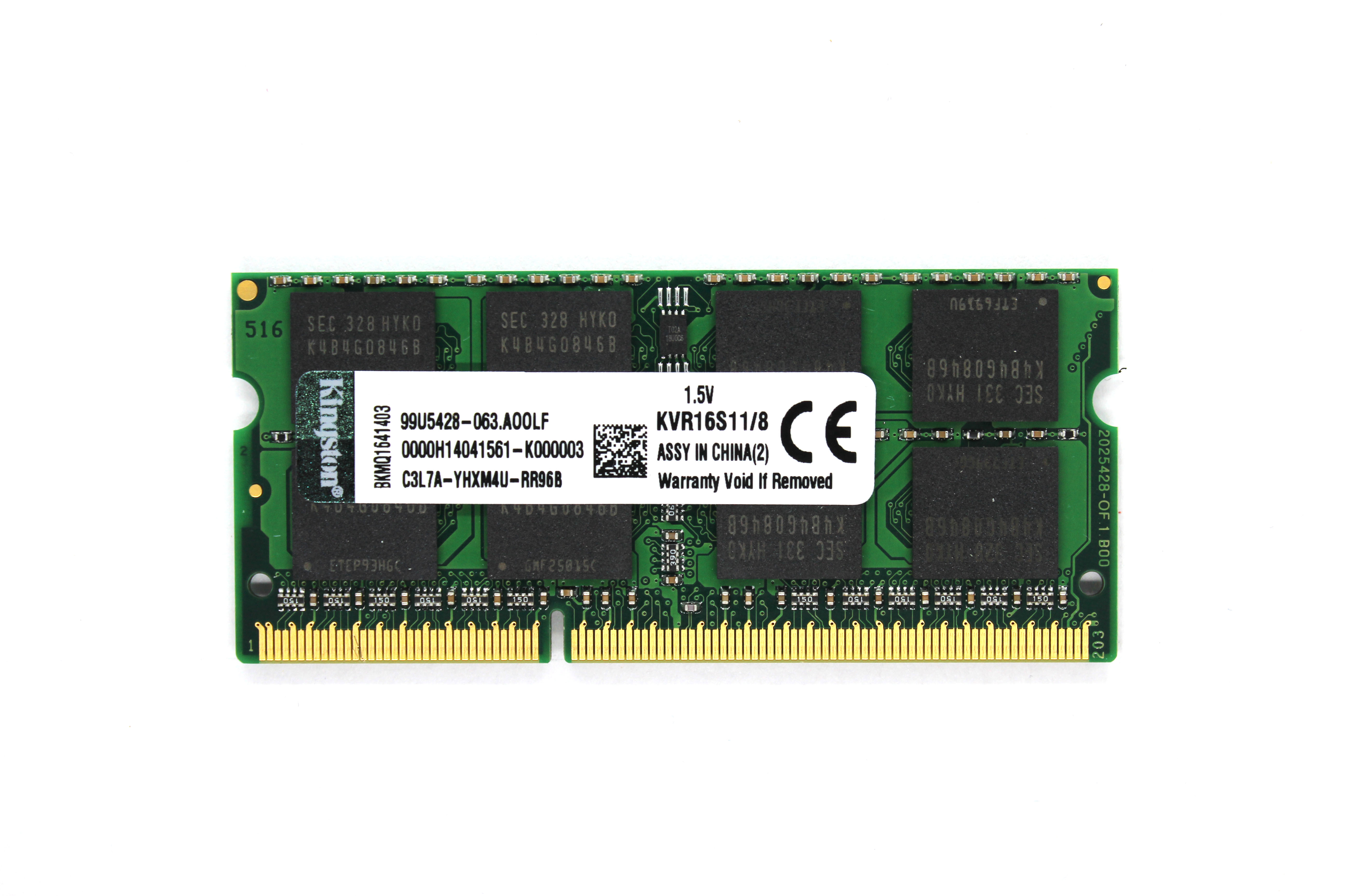 Оперативная память Kingston SODIMM DDR3-1600 8GB PC3-12800 (KVR16S11/8)
