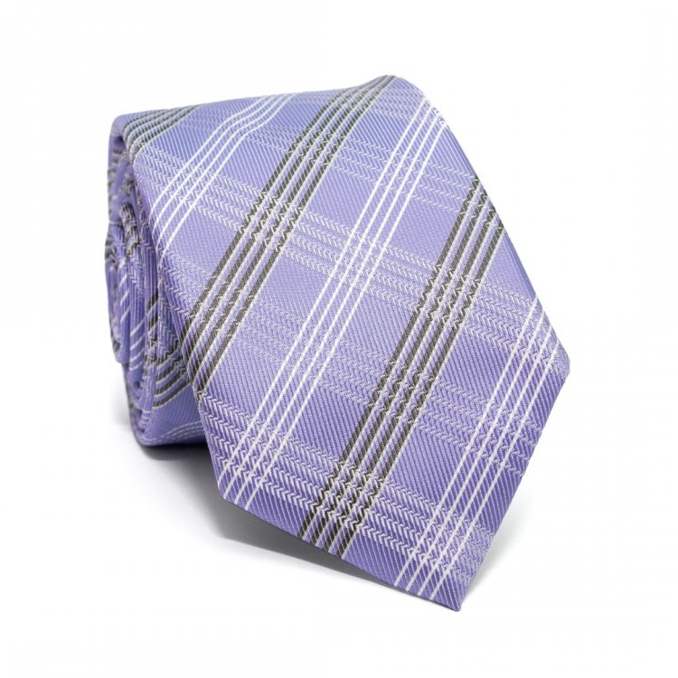 Краватка C&A Чоловічий Бузковий У Клітку CA-4103