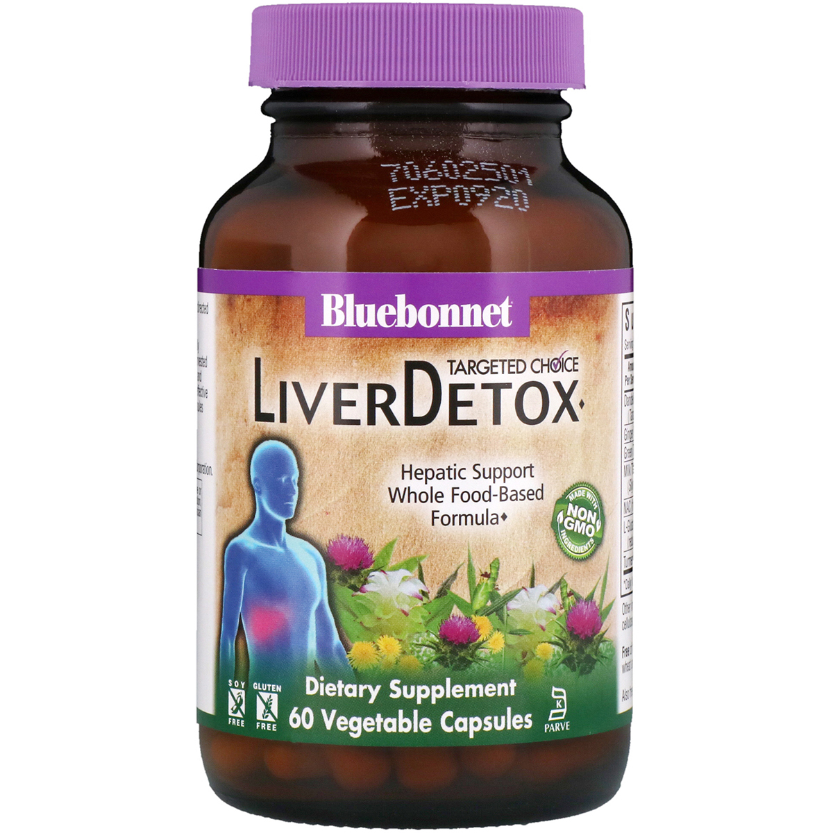 Комплекс для детоксикации печени Bluebonnet Nutrition Liver Detox Targeted Choice 60 растительных капсул