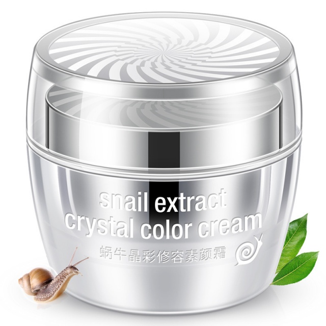 Кришталева основа під макіяж Rorec Snail Extract Crystal Color Cream 50мл