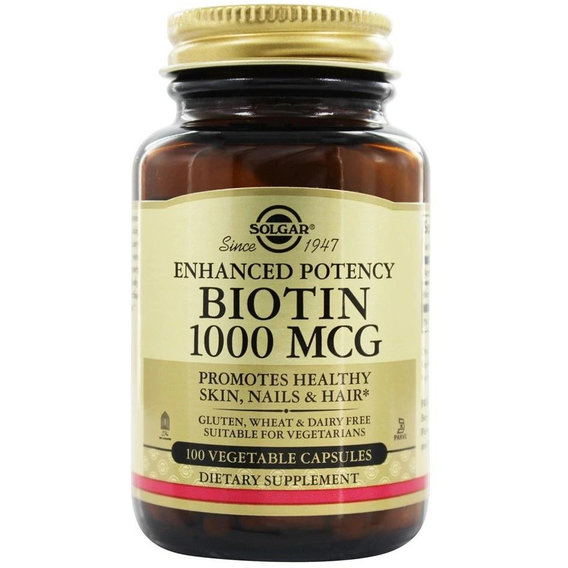 Биотин Solgar Biotin 1000 mcg 100 Veg Caps