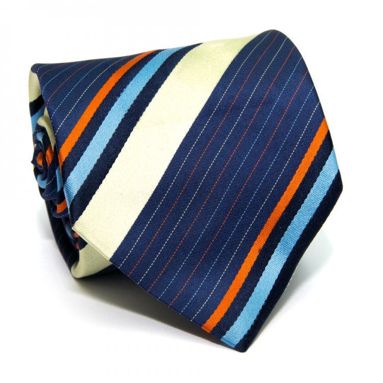 Краватка Rosso Fiorwntino різнокольорова в смужки ZN-1881