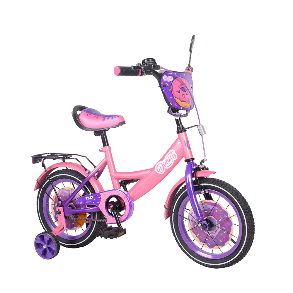 Дитячий 2-х колісний велосипед TILLY Donut 14 T-214214/1 pink+purple