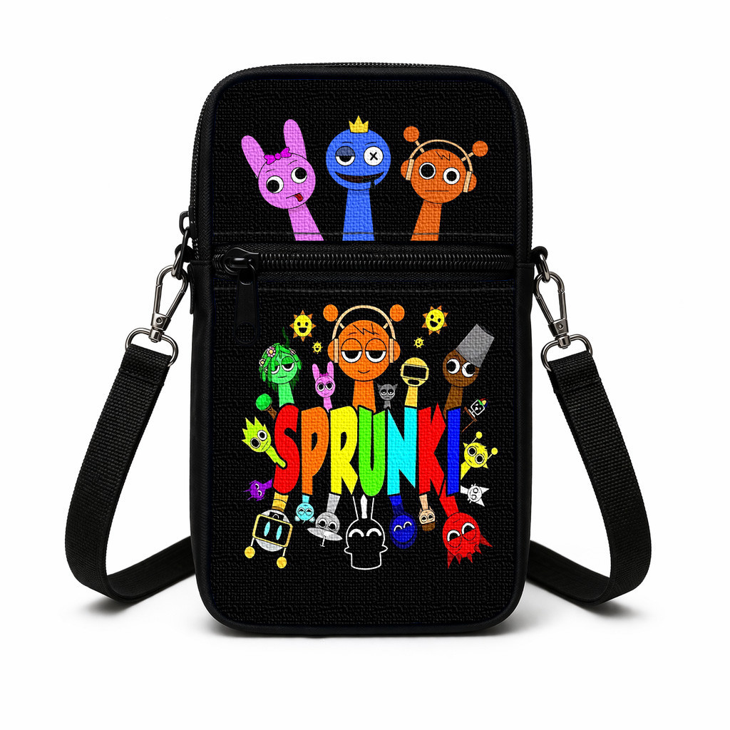 Дитяча сумка через плечо Sprunki 19×10×5 см, поліестер, різнокольорова