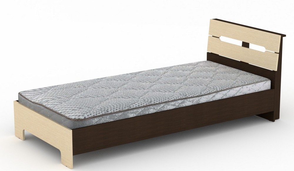 Односпальная кровать Компанит Стиль-90 венге комби