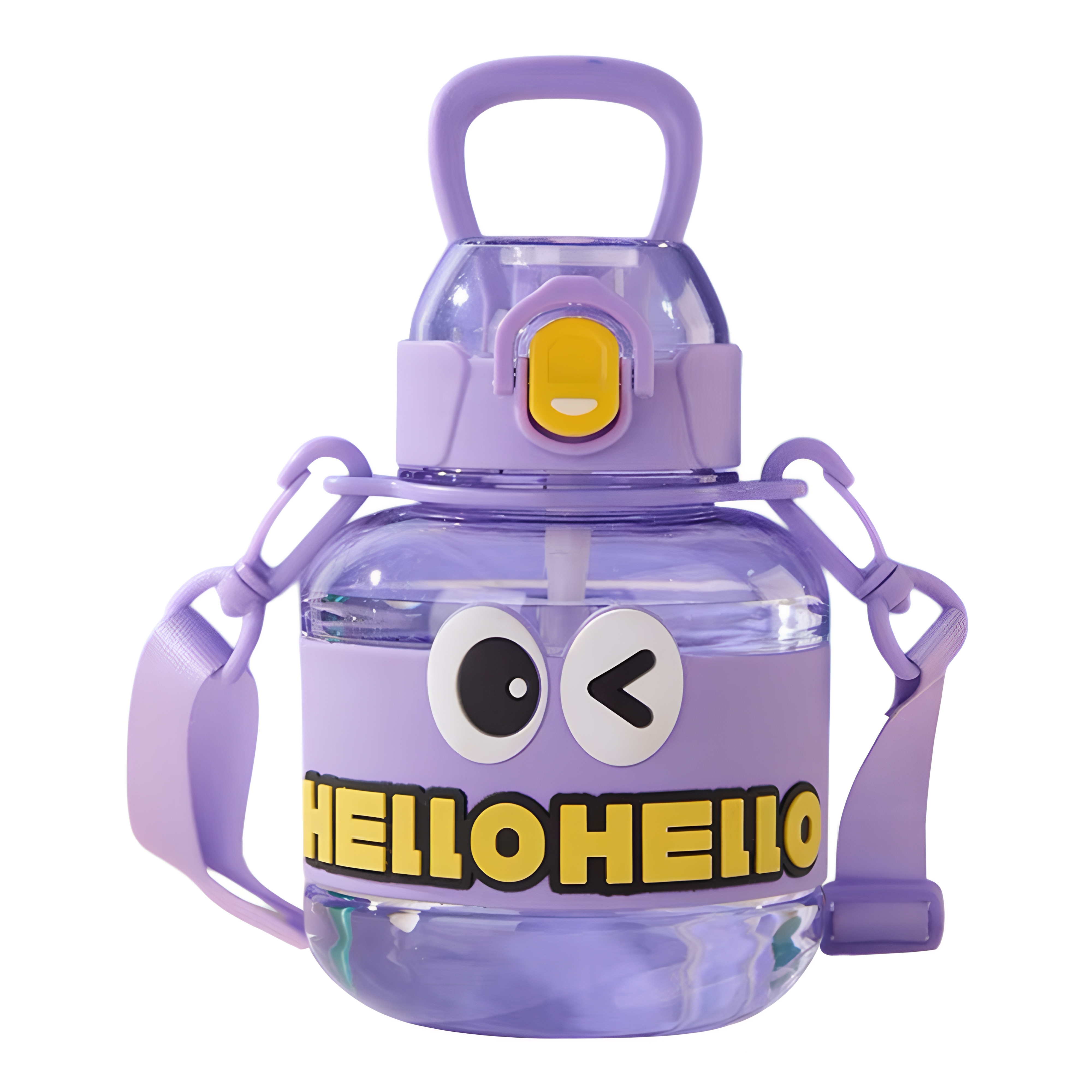 Дитяча пляшка для води YIWU Hello-Hello 680 мл, фіолетова