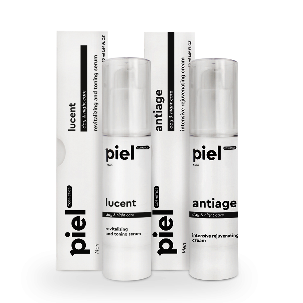 Комплекс Антивіковий догляд для тьмяної шкіри обличчя Piel Cosmetics 50 мл+50 мл