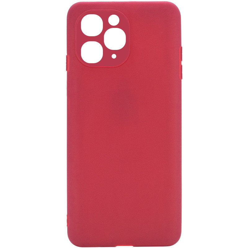 Силиконовый Чехол Candy Full Camera для Apple iPhone 11 Pro (5.8) (Красный / Camellia) 1130521