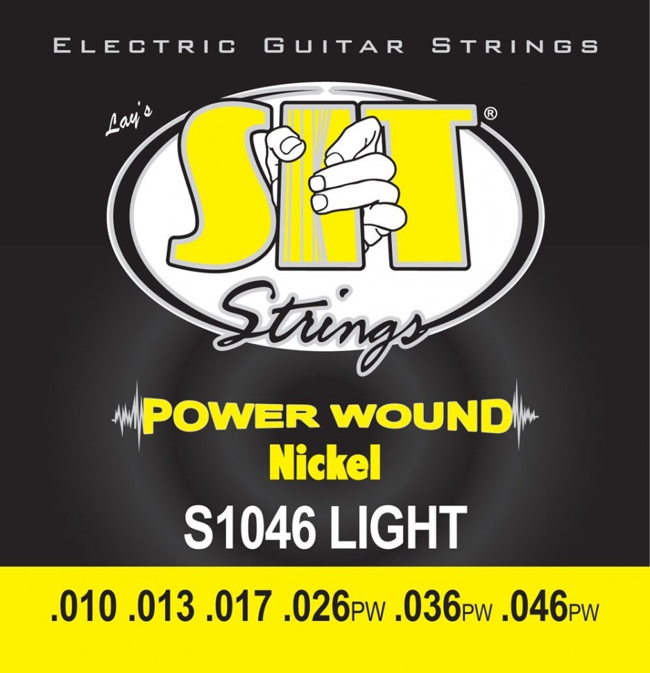 Струны для электрогитары 6 шт SIT SITS1046 Light Power Wound Nickel Guitar Strings 10/46