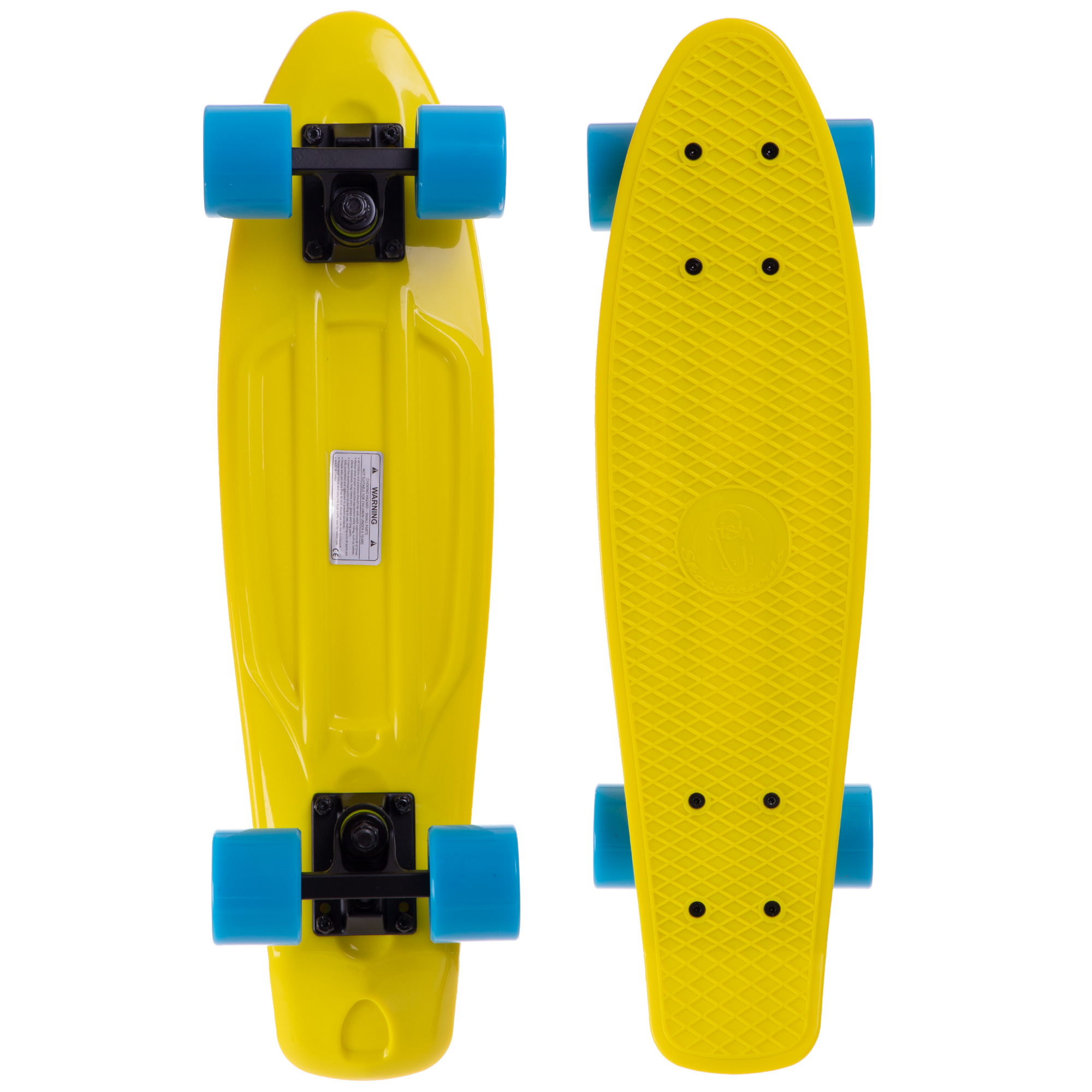 Скейтборд SP-Sport Penny Original FISH SK-401-4 22 Желтый-Черный-Голубой