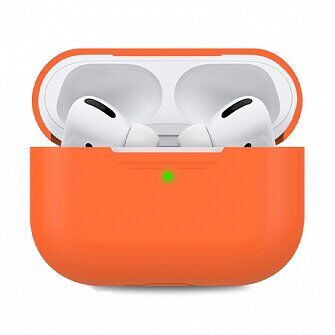 Силіконовий чохол для Airpods Pro ARM із карабіном захисний Papaya (4555papaya)