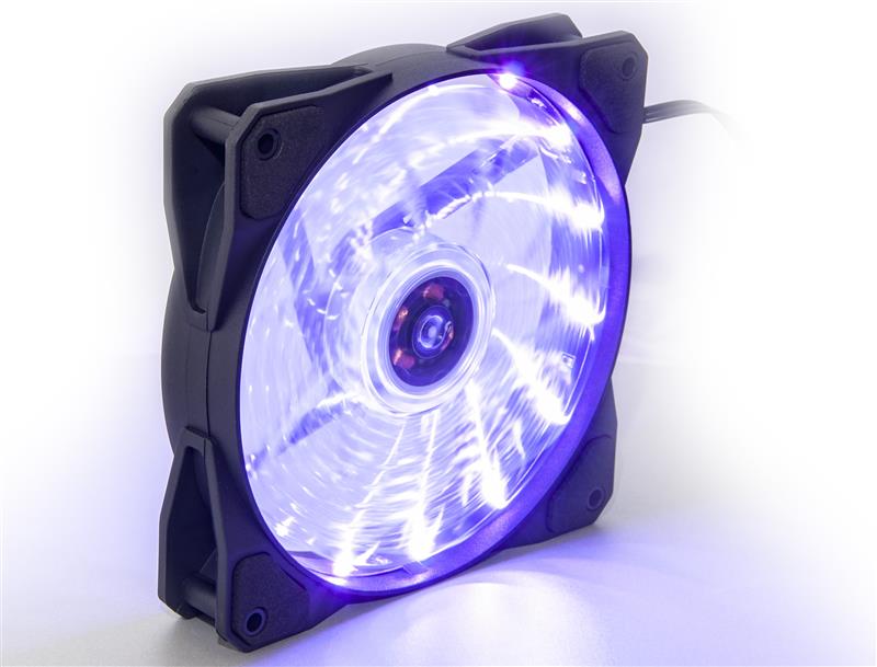 Вентилятор Frime Iris LED Fan 15LED Purple (FLF-HB120P15); 120х120х25мм, 3-pin+4-pin