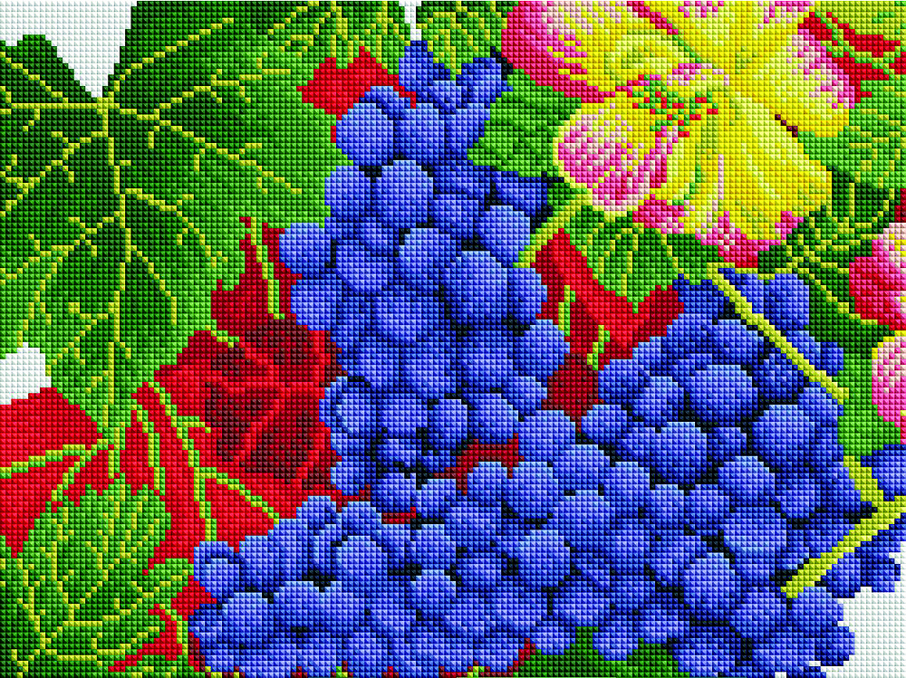 Алмазная мозаика BrushMe Осенний виноград 30х40см EF041