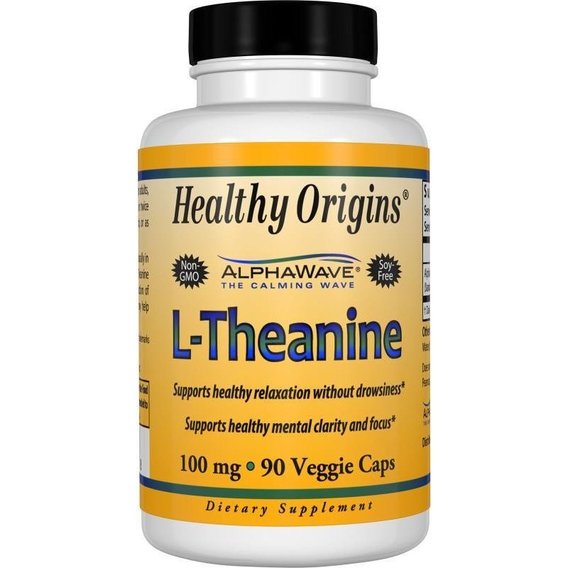 Теанин Healthy Origins L-Theanine 100 mg 90 Veg Caps