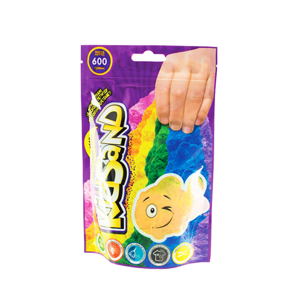 Кинетический песок "KidSand" Danko Toys KS-03-02 пакет 600 гр Желтый