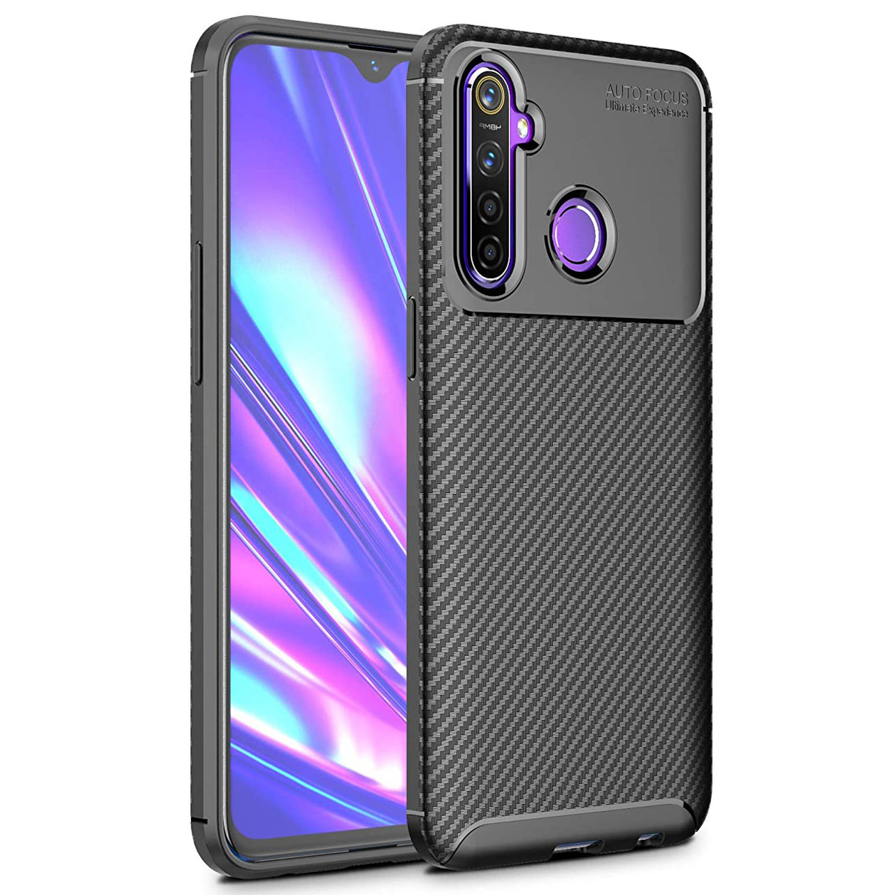 Чехол Carbon Case для Realme 5 Pro / Realme Q Black