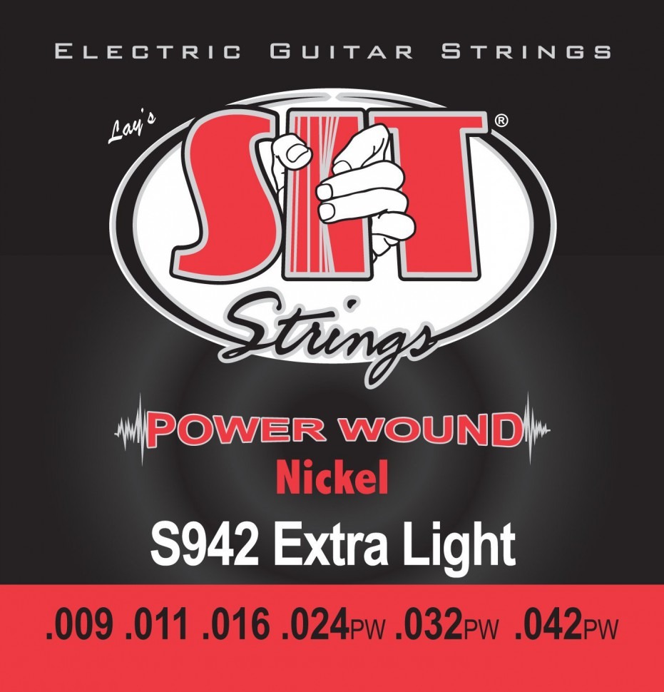 Струны для электрогитары SIT SITS942 Extra Light Power Wound Nickel Electric Guitar Strings 9/42