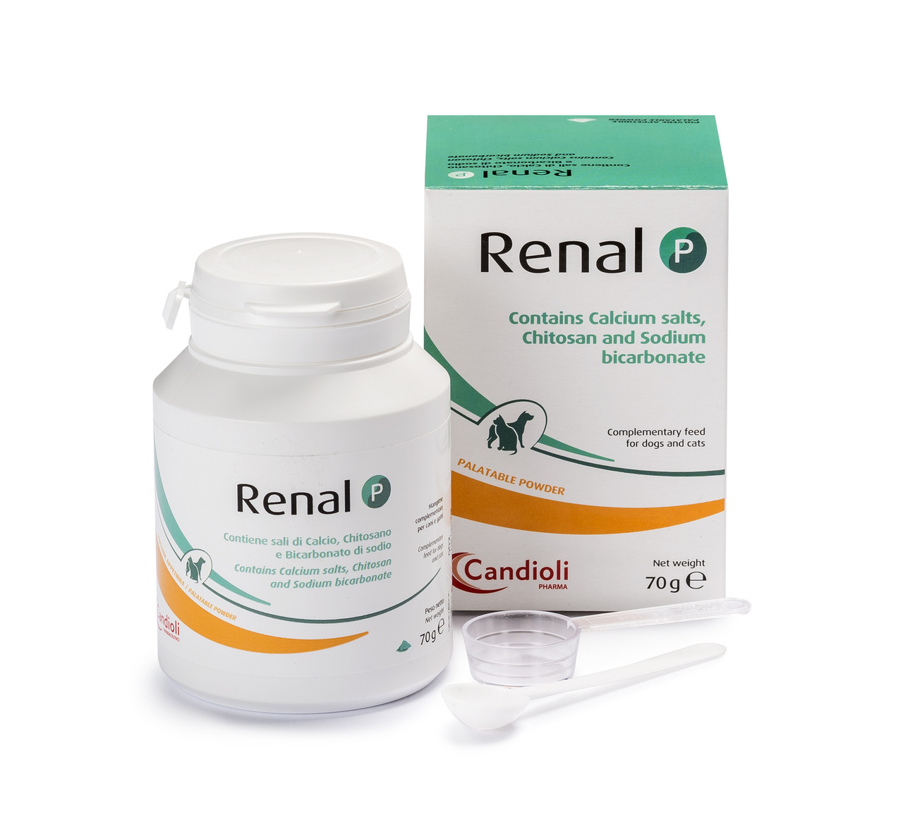 Порошок для котів та собак Candioli Renal P лікування ХНН 70 г