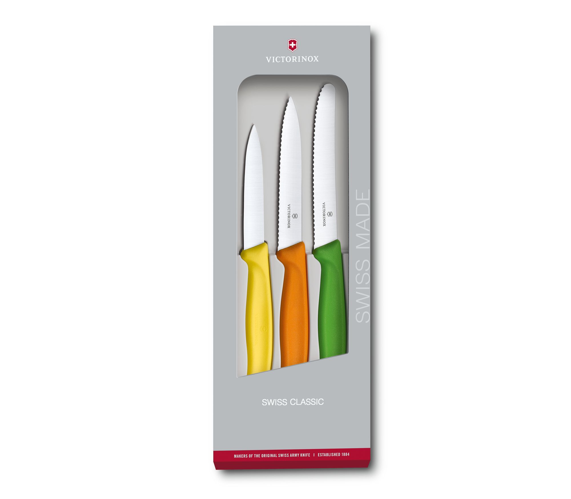 Набор кухонных овощных ножей Victorinox Swiss Classic Paring Set 3 шт Разноцветные (6.7116.31G)