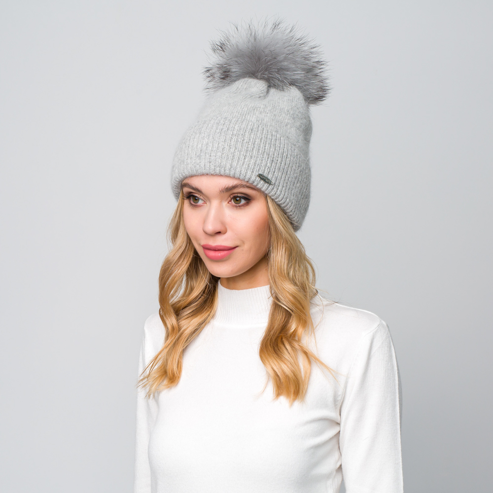 Шапка женская по голове 267-672 LuckyLOOK One Size Серый
