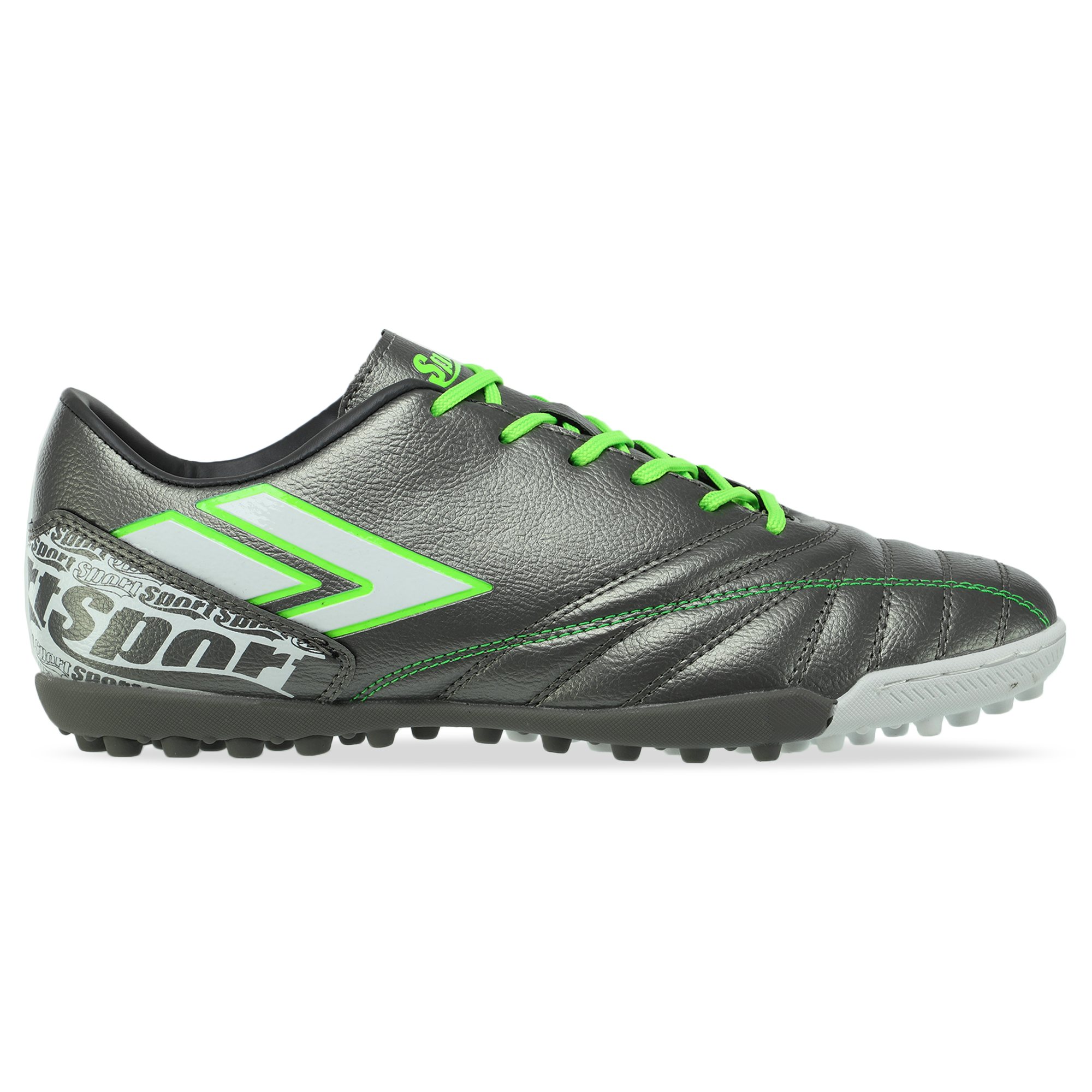 Сороконожки футбольные DIFFERENT SPORT SG-301312-4 40 темно-серый-салатовый