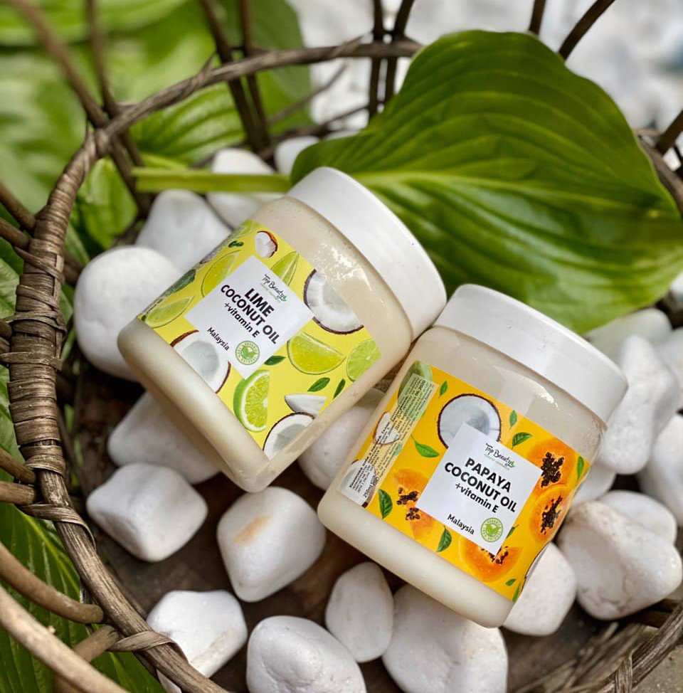 Ароматизована олія для обличчя, тіла та волосся Top Beauty банку 250 мл Papaya-Coconut