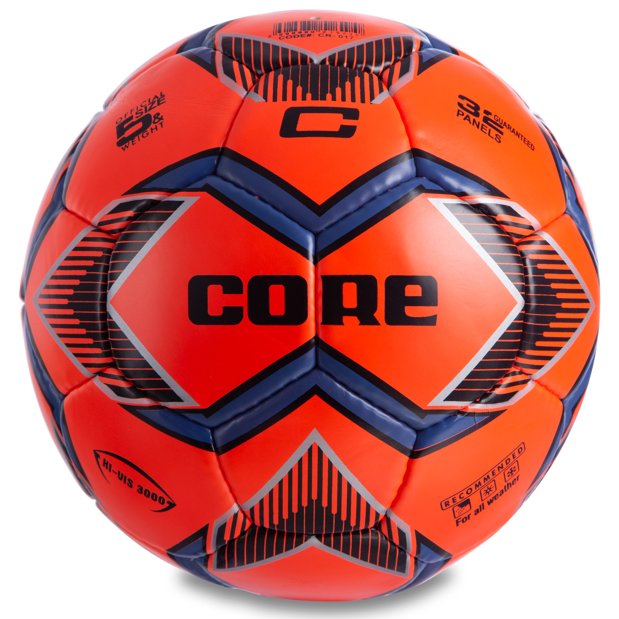 М'яч футбольний planeta-sport №5 PU CORE HI VIS3000 CR-017 Червоний