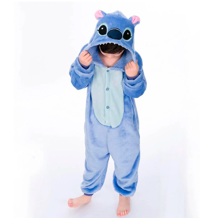 Пижама кигуруми детская Стич - Stitch Синий из мультфильма Лило и Стич 120 (7208)