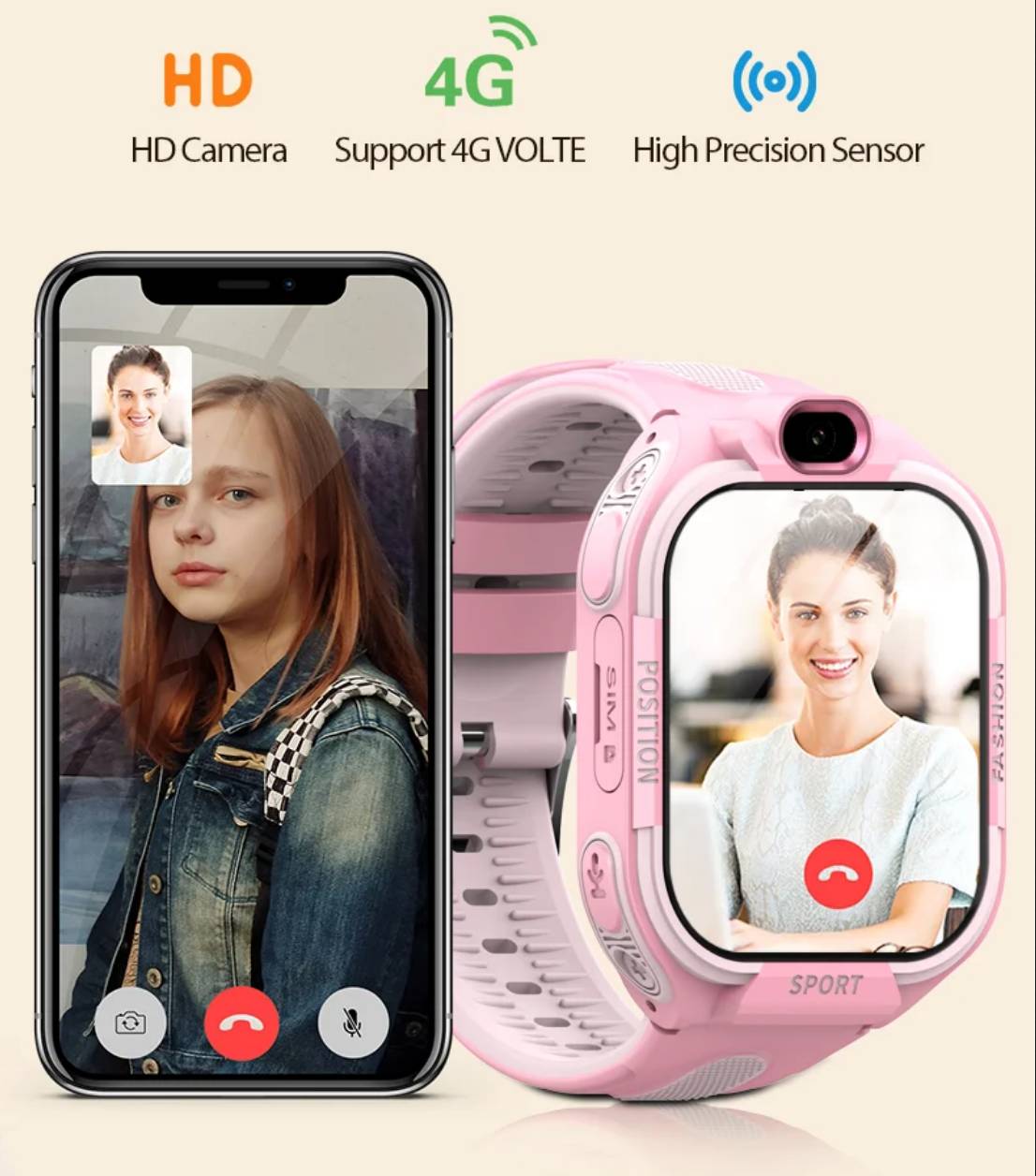 Wonlex KT35 SPORT 8GB Pink — фото 4