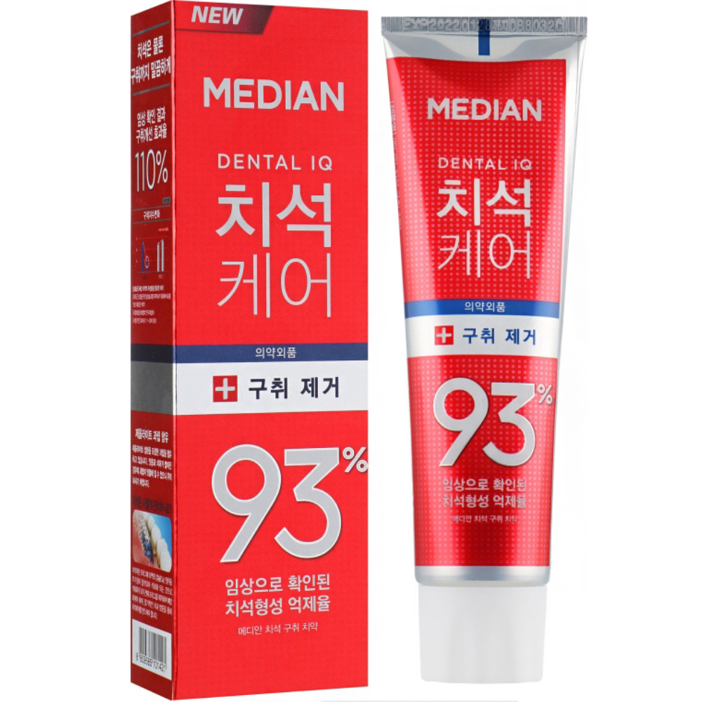 Освежающая дыхание зубная паста эффектом отбеливания Amore Pacific Median Dental IQ 93% Remove Bad Breath 120г