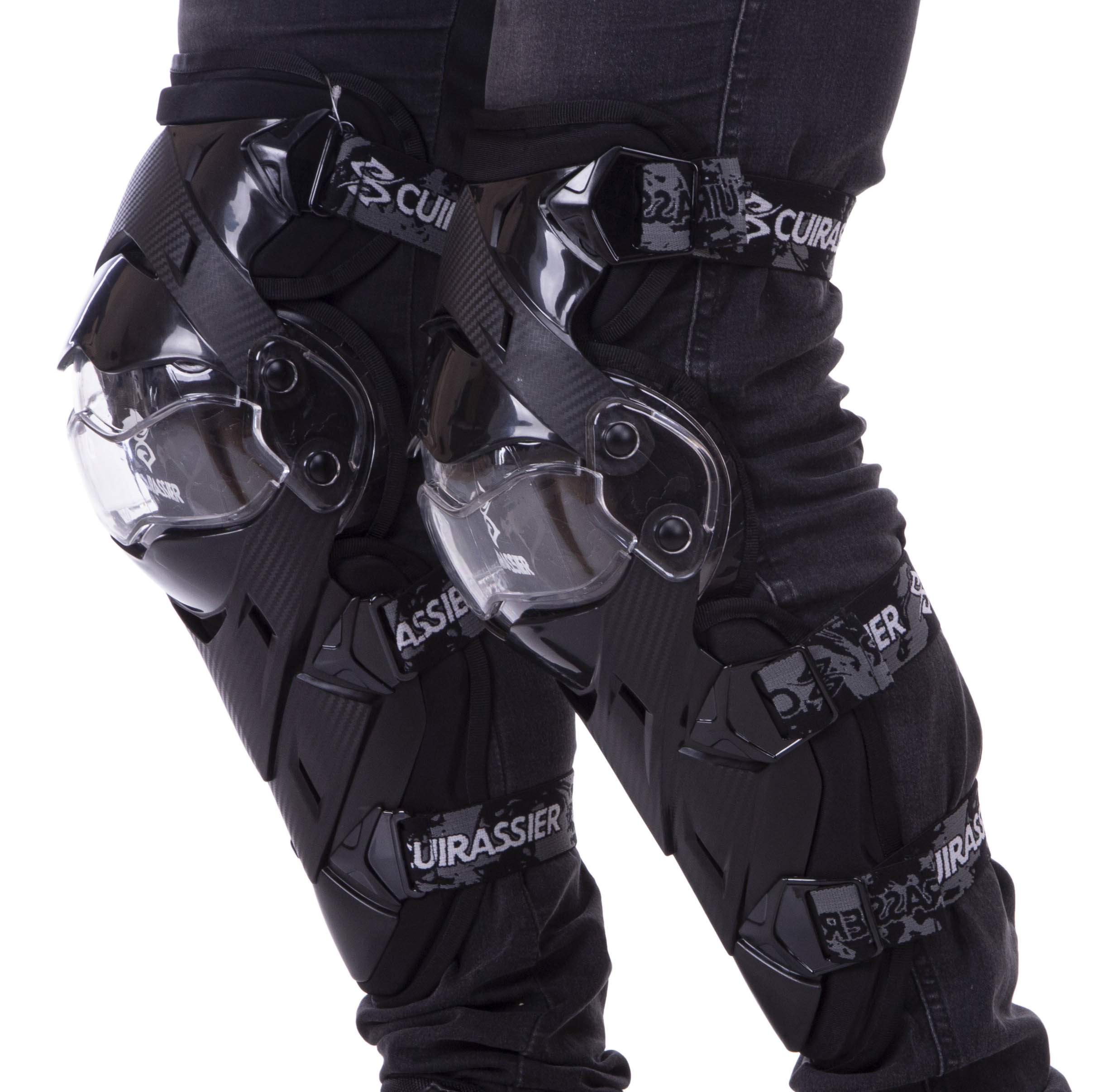 Мотозащита CUIRASSIER K09 Черный-Белый
