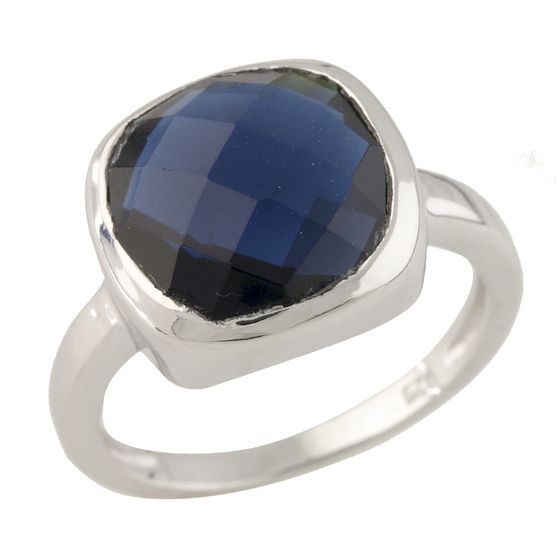 Серебряное кольцо SilverBreeze с сапфиром nano (0712222) 16.5 размер