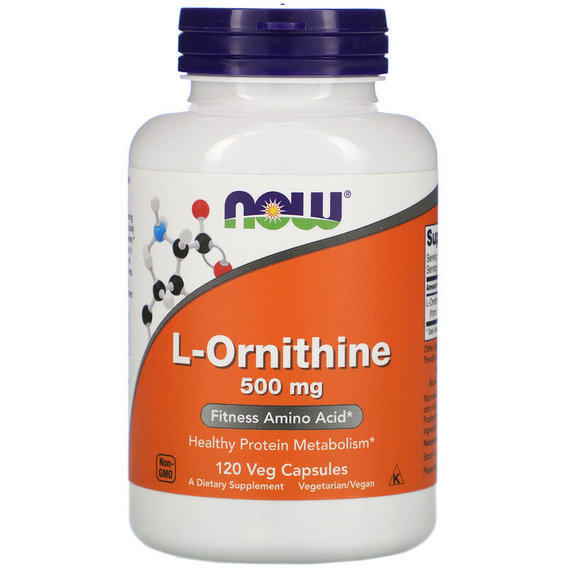 Орнитин NOW Foods L-Ornithine 500 mg 120 Veg Caps NF0122