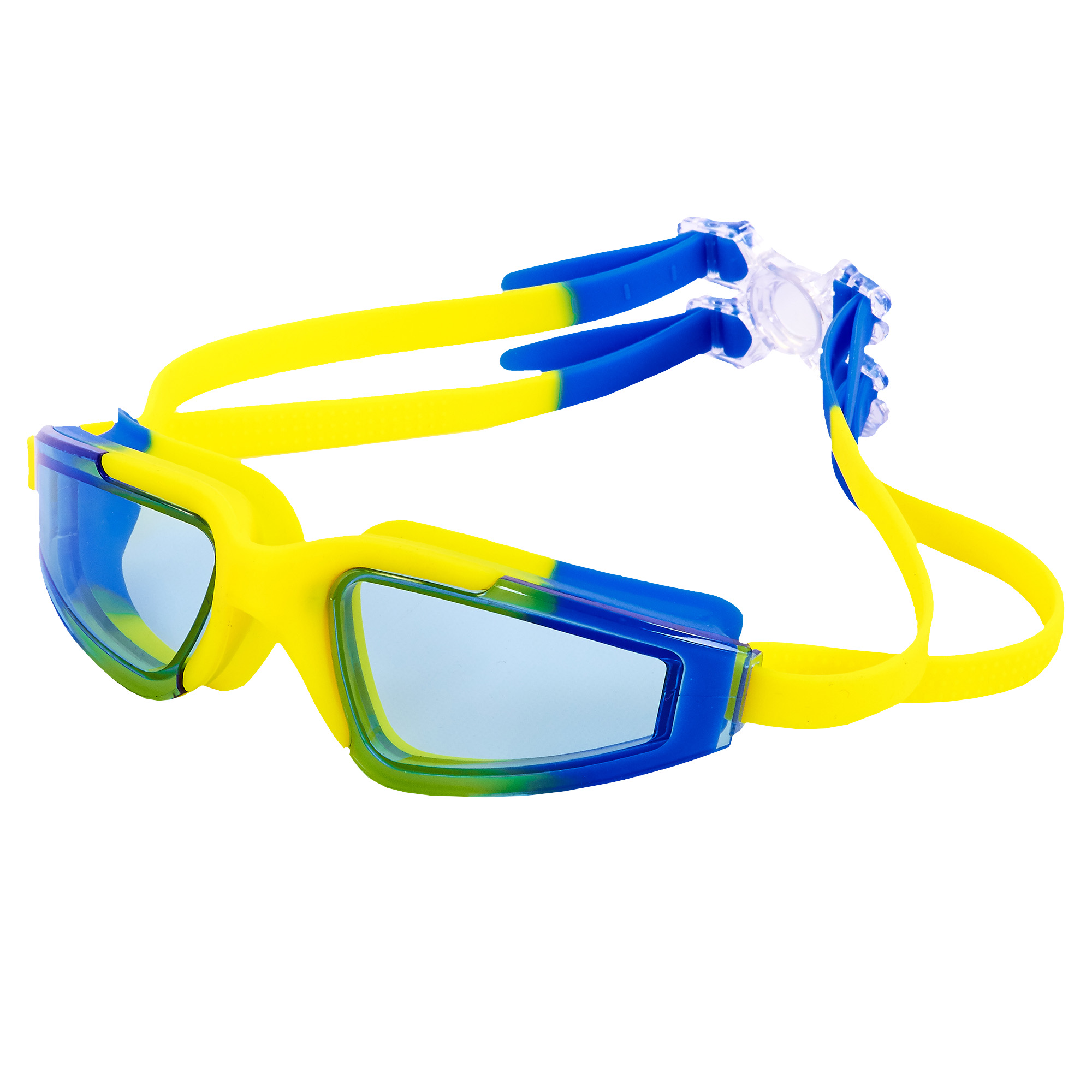 Окуляри для плавання з берушами в комплекті SEALS HP-8600 Жовто-синій