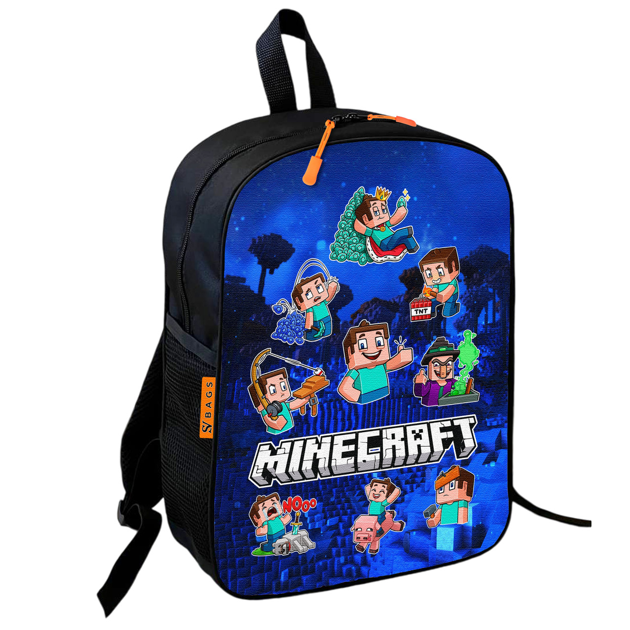 Дитячий шкільний рюкзак Minecraft Кріпер 36х27х13 см, водонепроникний — арт. 2386303368