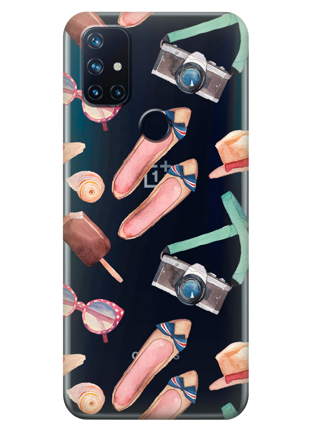 Прозрачный силиконовый чехол iSwag для OnePlus Nord N10 с рисунком - Женские штучки (KS14765)