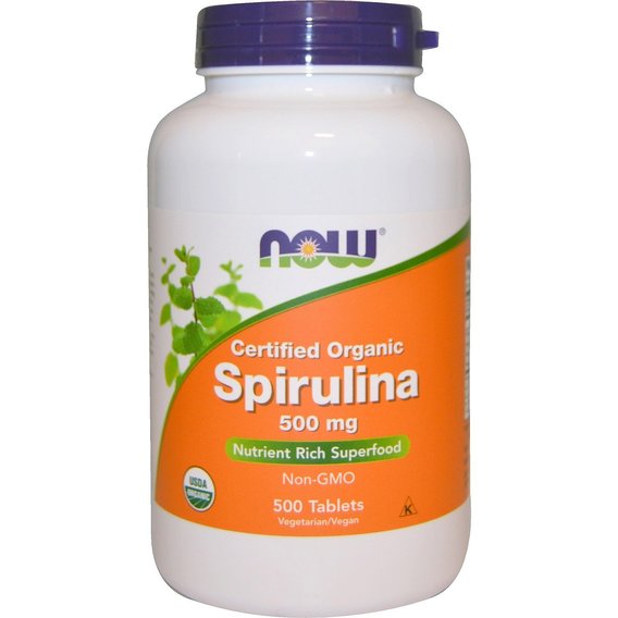Спирулина NOW Foods Spirulina 500 mg 500 Tabs